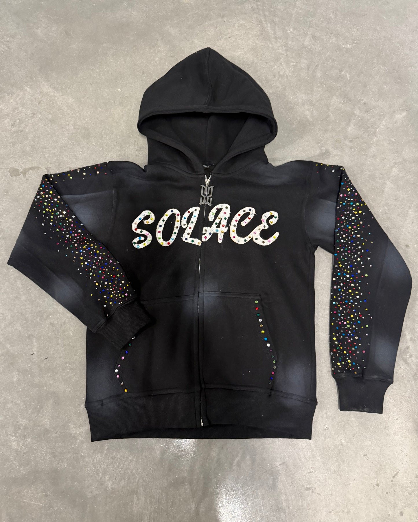 "Black" Solace Zip Up Hoodie