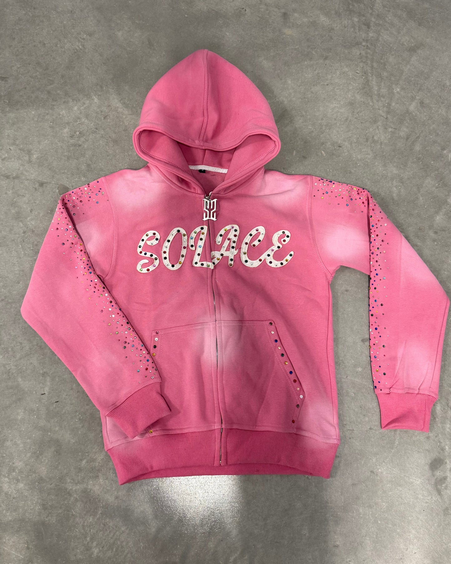 "Pink" Solace Zip Up Hoodie