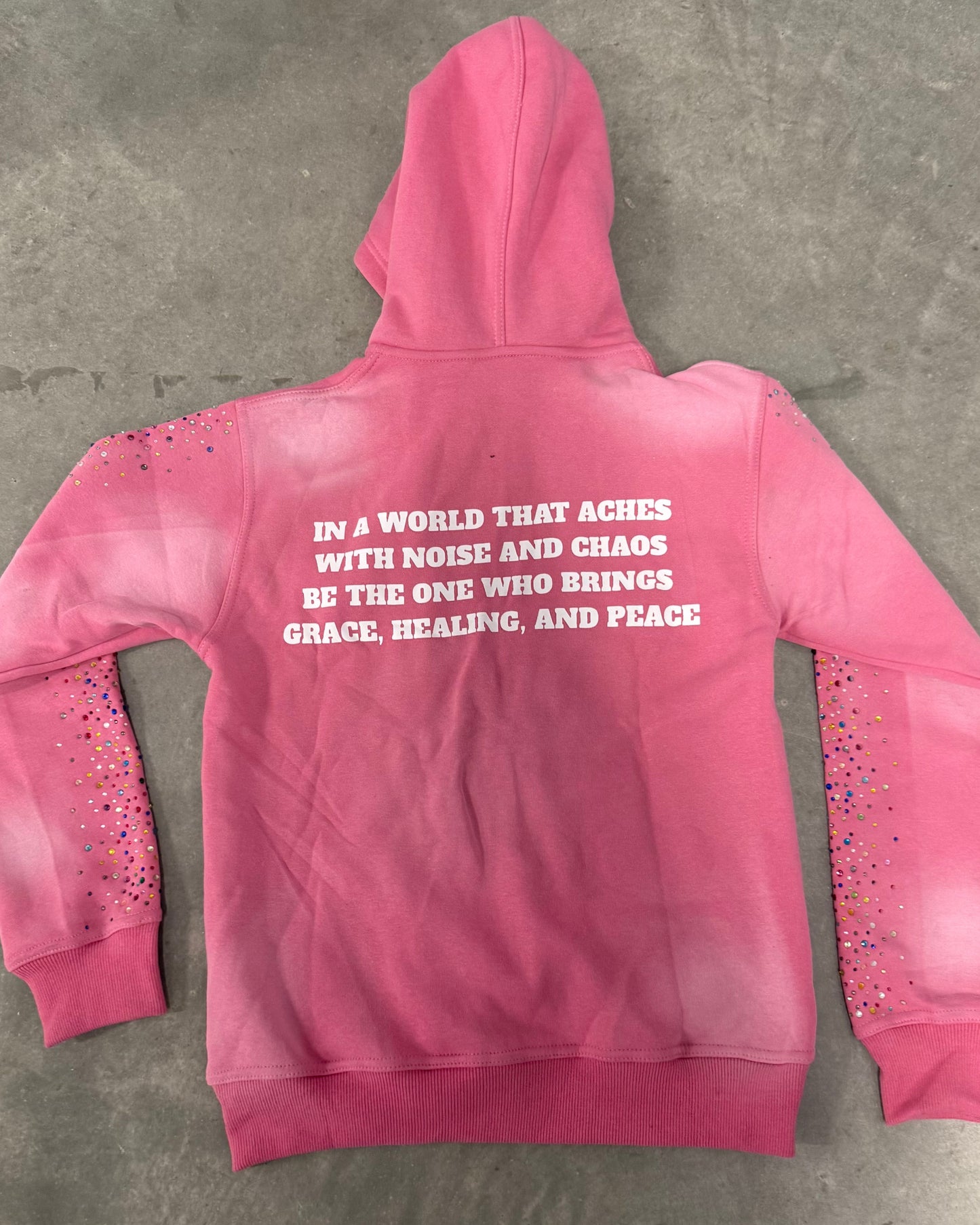 "Pink" Solace Zip Up Hoodie