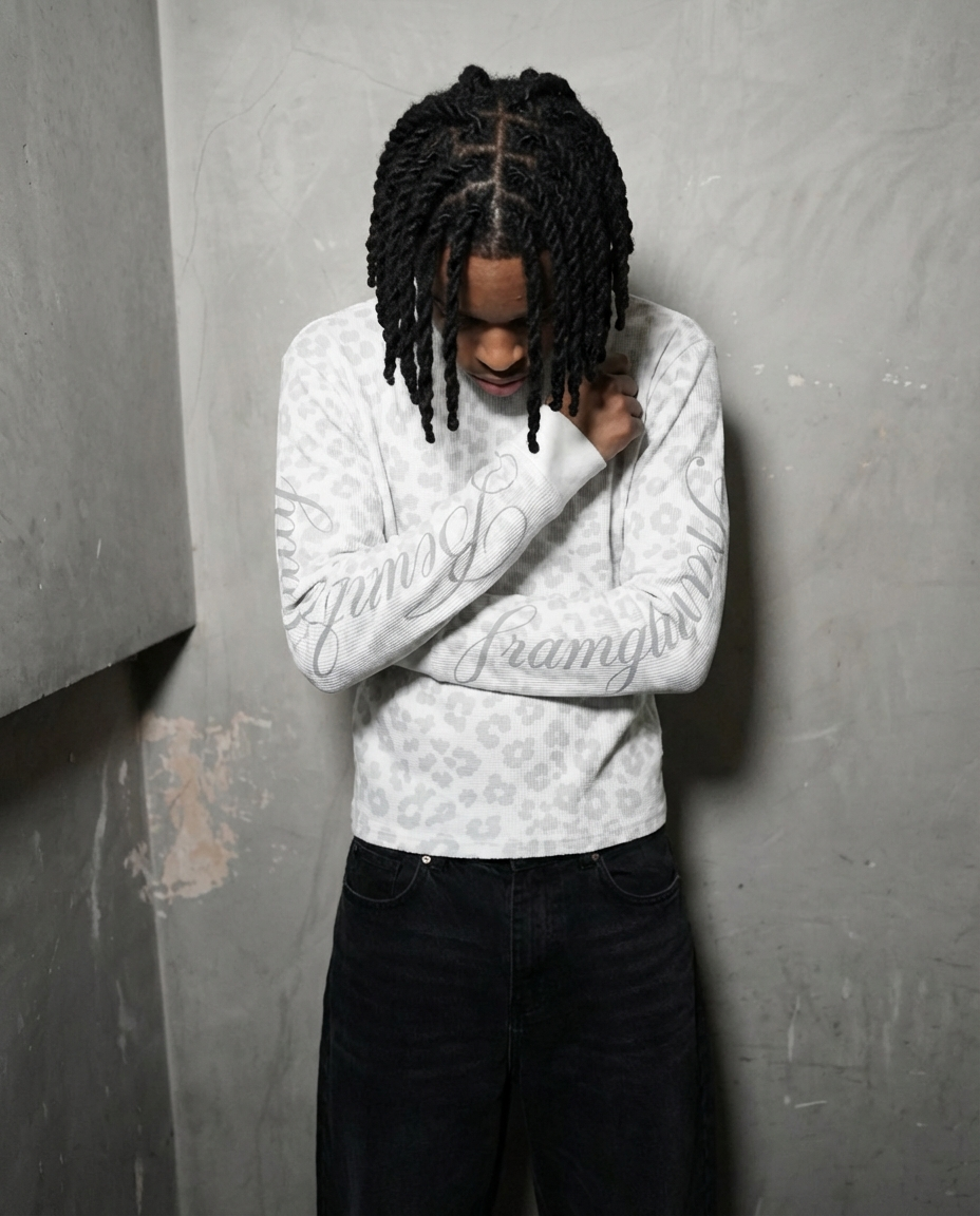 White "Tranquility" Leopard Longsleeve